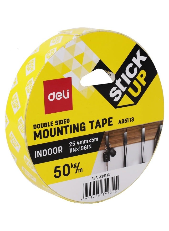 Deli DOUBLE SIDED MOUNTING TAPE DELI A35113 (25.4MM X 5M)  - Image 1