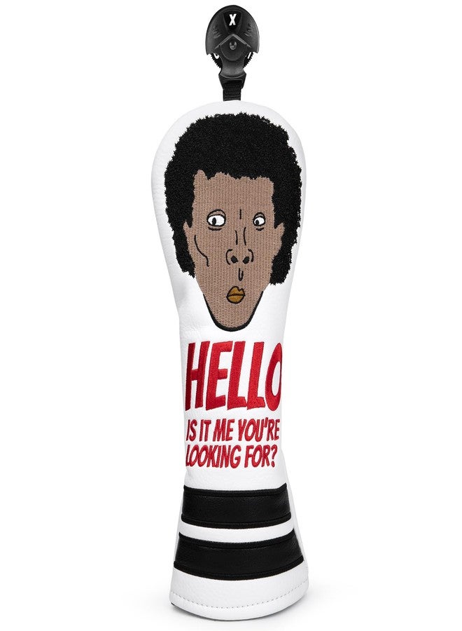 brdejc Golf Club Covers Funny Embroidery Driver Cover Fariway Wood Headcover Hybrid Covers Leather Golf Headcovers for Most Brand (for Fariway Wood/White) - Image 1