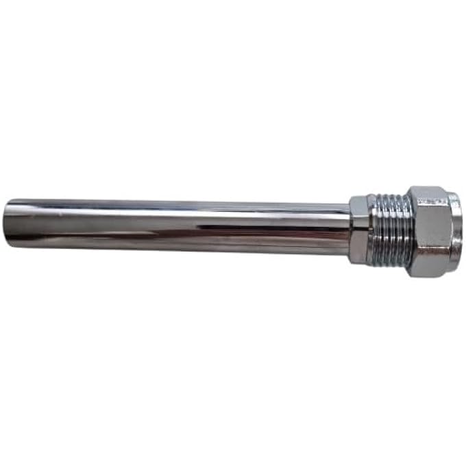 CHROME 100MM RADIATOR VALVE EXTENSION TAIL - Image 1