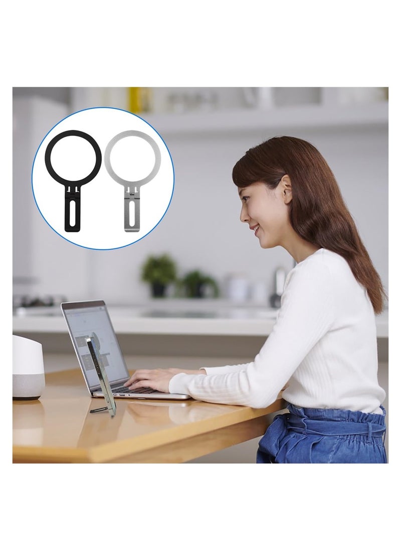 SYOSI - 2 Pack Universal Metal Ring Adapters and 2 in 1 Phone Holder, Ultra Thin Rings Sticker Compatible with Magsafe Accessories for iPhone 15/14 Pro Max Mini Galaxy Car Charger Wireless Charging - Image 1