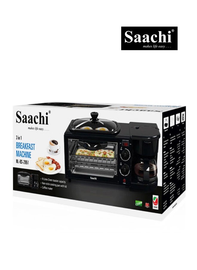 Saachi - Saachi 3 in 1 Breakfast Machine NL-BS-2951-BK - Image 1