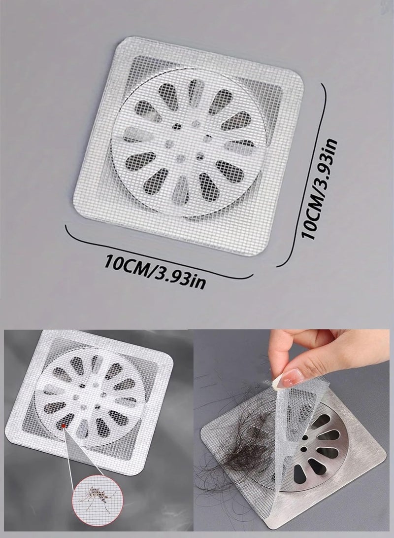 BEIRUI 30PCS Self-Adhesive Hair Filter Sticker, DisposableShower Drain Adapter, Anti-Clog KitchenBathroom Drain Hair Drain Catcher, Door,Kitchen Sewage Grill Filter, Window ScreenRepair Patch, - Image 2