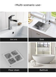 Beirui 30PCS Self-Adhesive Hair Filter Sticker, DisposableShower Drain Adapter, Anti-Clog KitchenBathroom Drain Hair Drain Catcher, Door,Kitchen Sewage Grill Filter, Window ScreenRepair Patch,  - Image 3