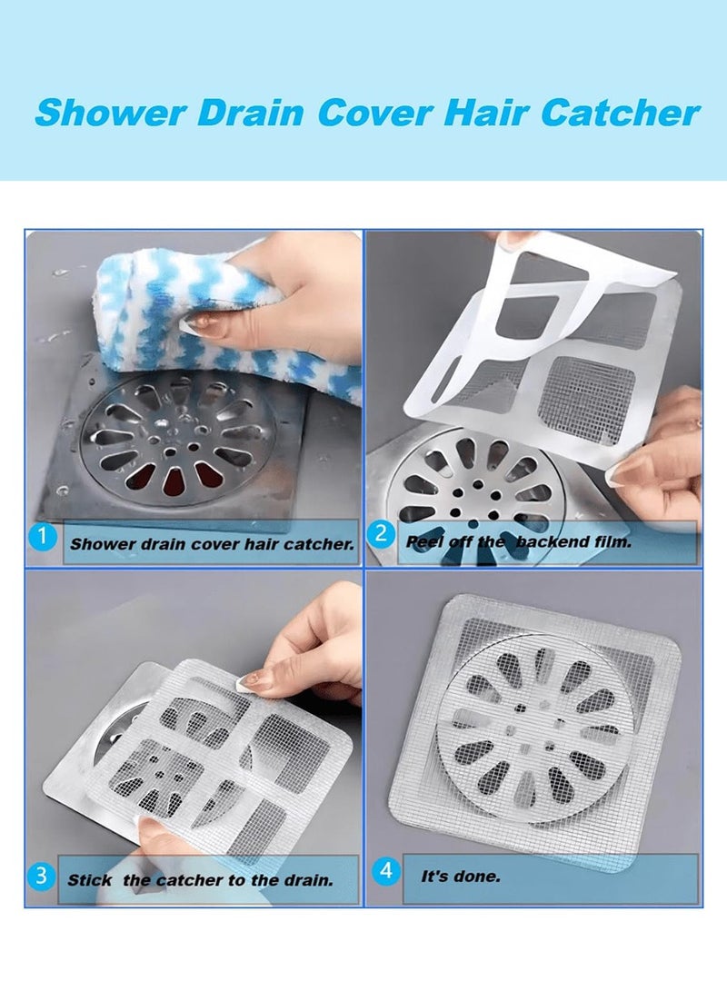 BEIRUI 30PCS Self-Adhesive Hair Filter Sticker, DisposableShower Drain Adapter, Anti-Clog KitchenBathroom Drain Hair Drain Catcher, Door,Kitchen Sewage Grill Filter, Window ScreenRepair Patch, - Image 5