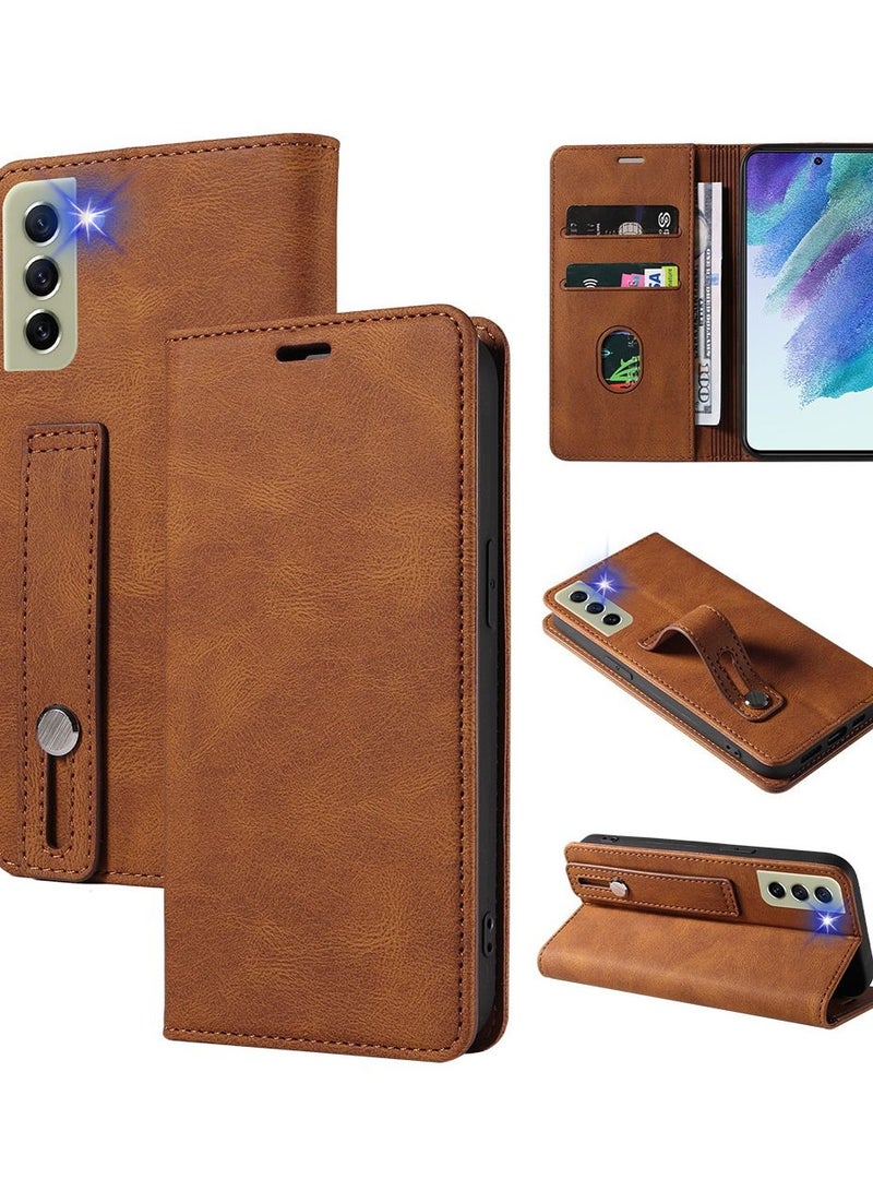 Loquat Suitable For Samsung Solid Color Magnetic Flip Leather Case - Image 1
