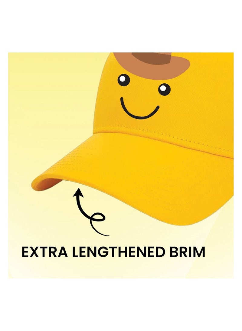PRINTSHOP4ME Kids Yellow Smiley Face Mesh Cap With Adjustable Plastic Closure–Unisex Baseball Hat For Boys And Girls–Perfect For Outdoor Activities,Sports - Image 5