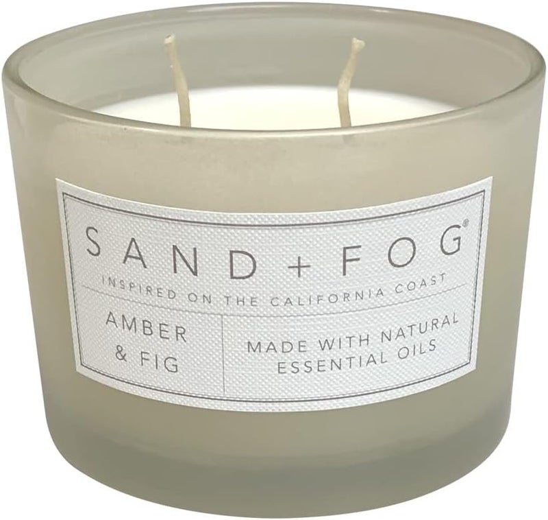 Sand + Fog Scented Candle - Amber & Fig – Additional Scents and Sizes – 100% Cotton Lead-Free Wick - Luxury Air Freshening Jar Candles - Perfect Home Decor – 12oz - Image 2