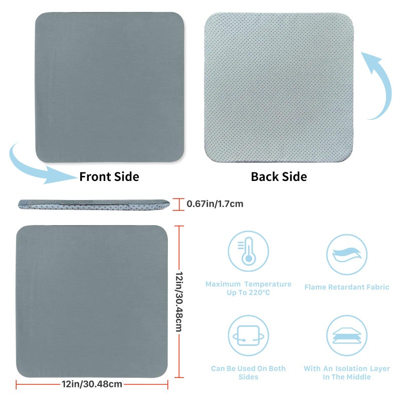 AST&T Heat Press Machine 12" x 10" Portable & Easy Heat Press for T-Shirts, Pillows, Tote Bags & More White (Heat Press+mat Blue) - Image 5