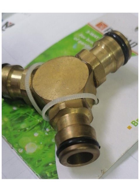 3-Way Brass Hose Coupling