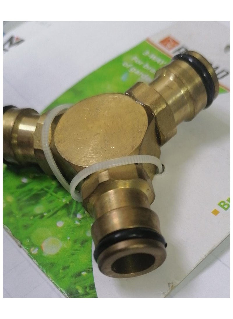 PALISAD - 3-Way Brass Hose Coupling - Image 1