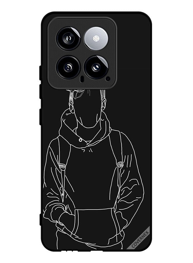 Covernex Protective Case Cover For Xiaomi 14 Sketch Of Jacket Boy - Image 1