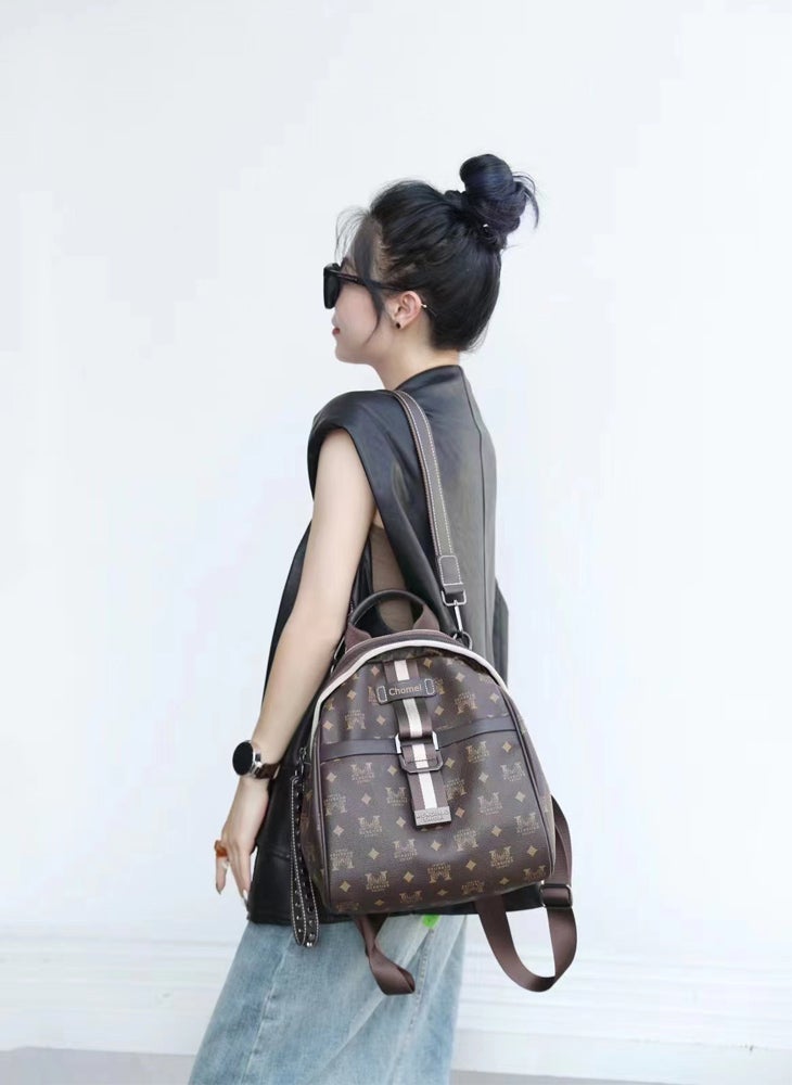 Chomel Fashionable Travel Backpack For Women Leather and PVC Casual Backpacks - Image 2