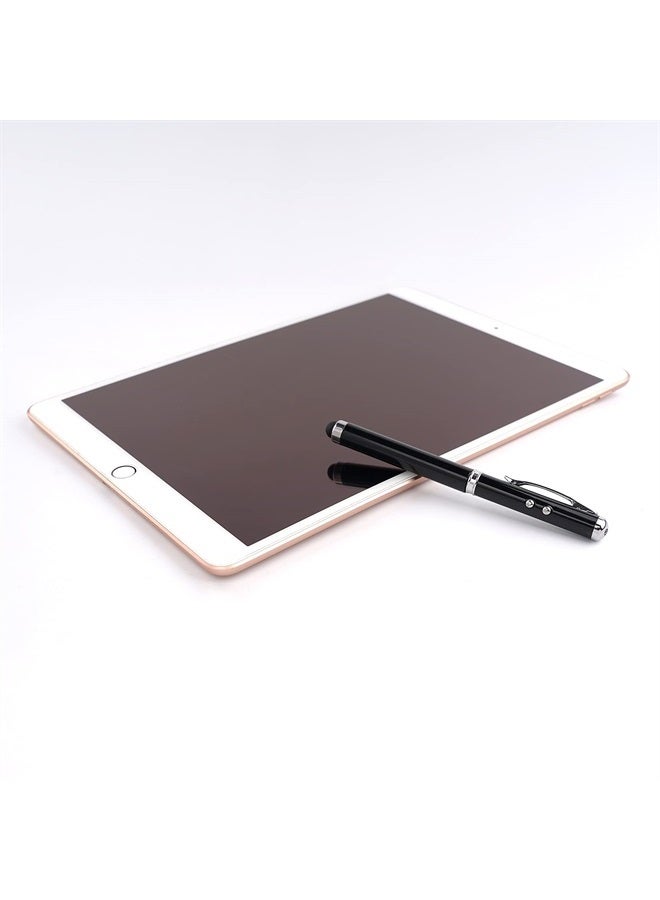 AIYIBEN Metal multi-function pen, touch screen stylus, flashlight with white light, infrared, creative Christmas and birthday gifts (2 Black) - Image 3