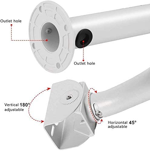 JK Vision حامل كاميرا CCTV قابل للتعديل من الألمنيوم بحجم 24 بوصة - Image 4