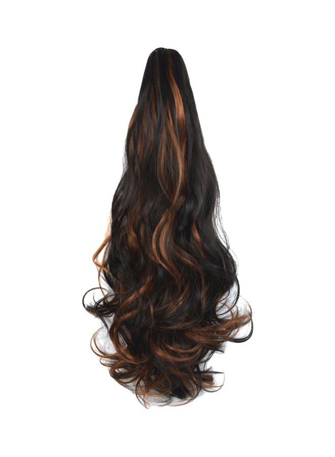 باروكة شعر صناعية أسود/بني 22بوصة