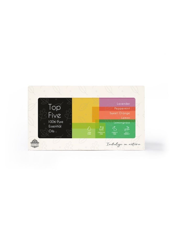 Aroma Tierra Top 5 Organic Essential Oil Set - For Gift, Diffuser, Skin, Hair - Image 3