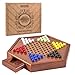 AMEROUS 125 inches Wooden Chinese Checkers Set with Storage Drawer  60 Acrylic Marbles in 6 Colors  12 Bonus Spare Marbles Classic Strategy Family Board Game for Kids and Adults - Image 4