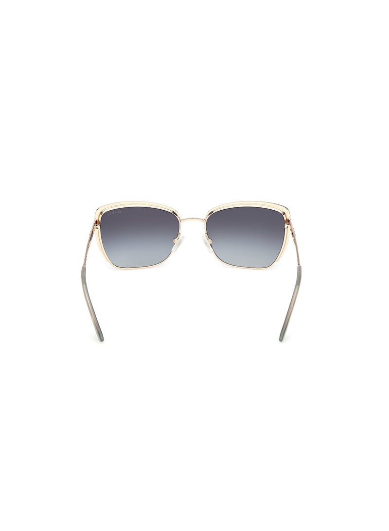 GUESS FULL RIM FEMALE SQUARE GOLD METAL SUNGLASSES - Image 4