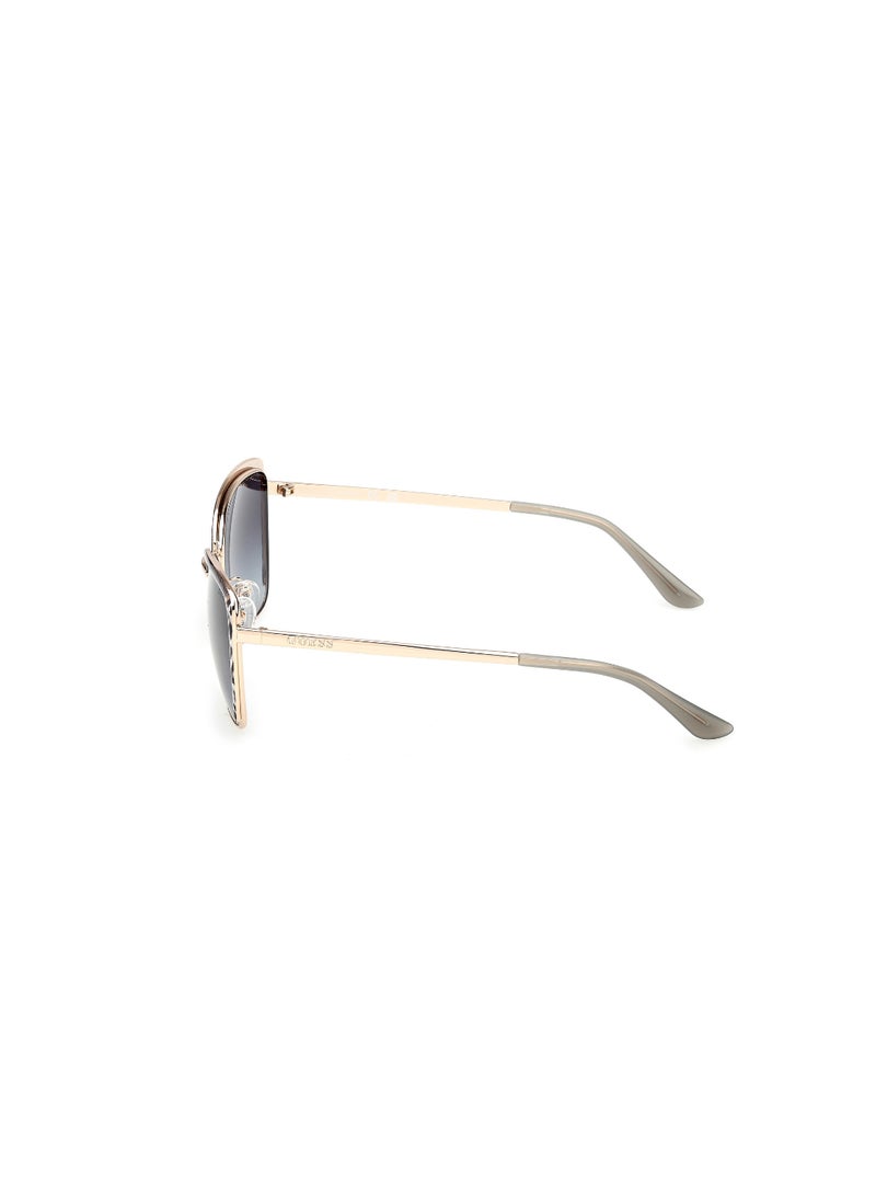 GUESS FULL RIM FEMALE SQUARE GOLD METAL SUNGLASSES - Image 2