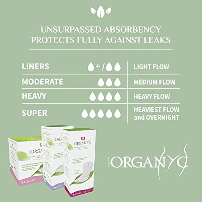 Organyc 100% Certified Organic Cotton Inside and Out Folded Panty Liner, Ultra Thin, Light Flow, 24 Count - Image 3