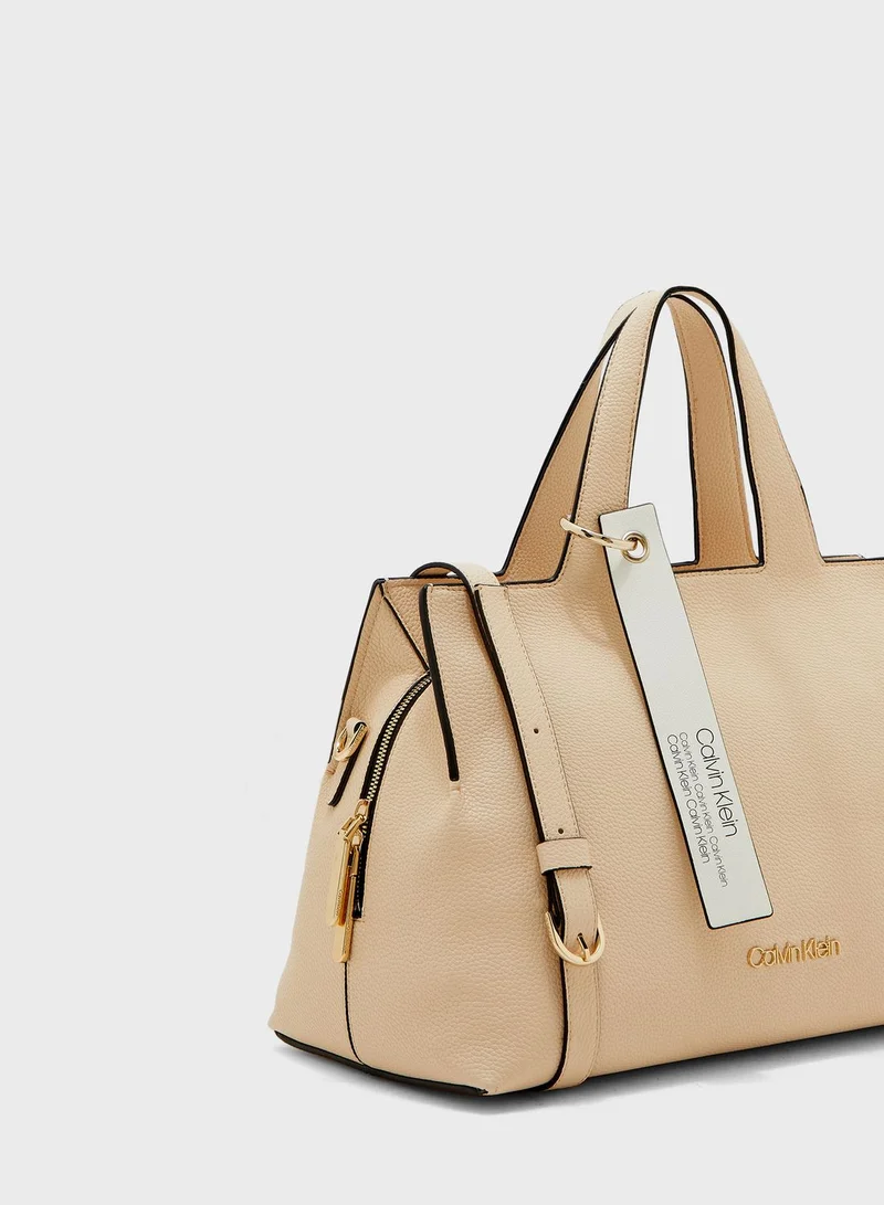 CALVIN KLEIN Neat Double Handle Shoulder Strap Tote