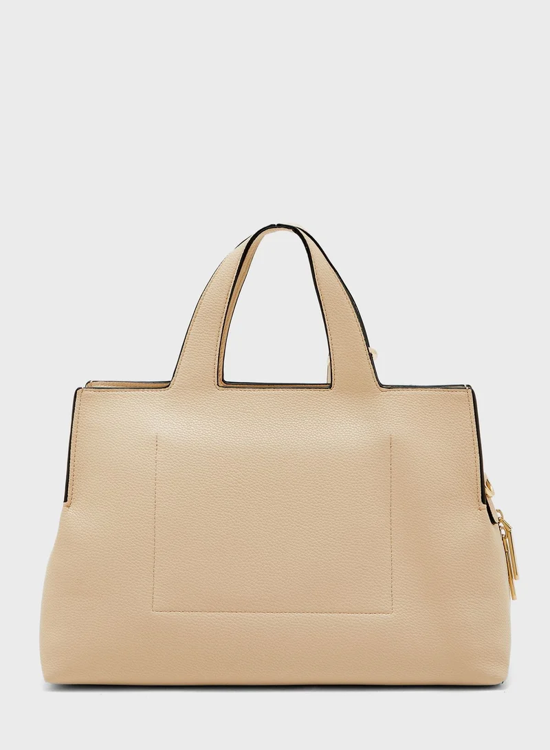 CALVIN KLEIN Neat Double Handle Shoulder Strap Tote