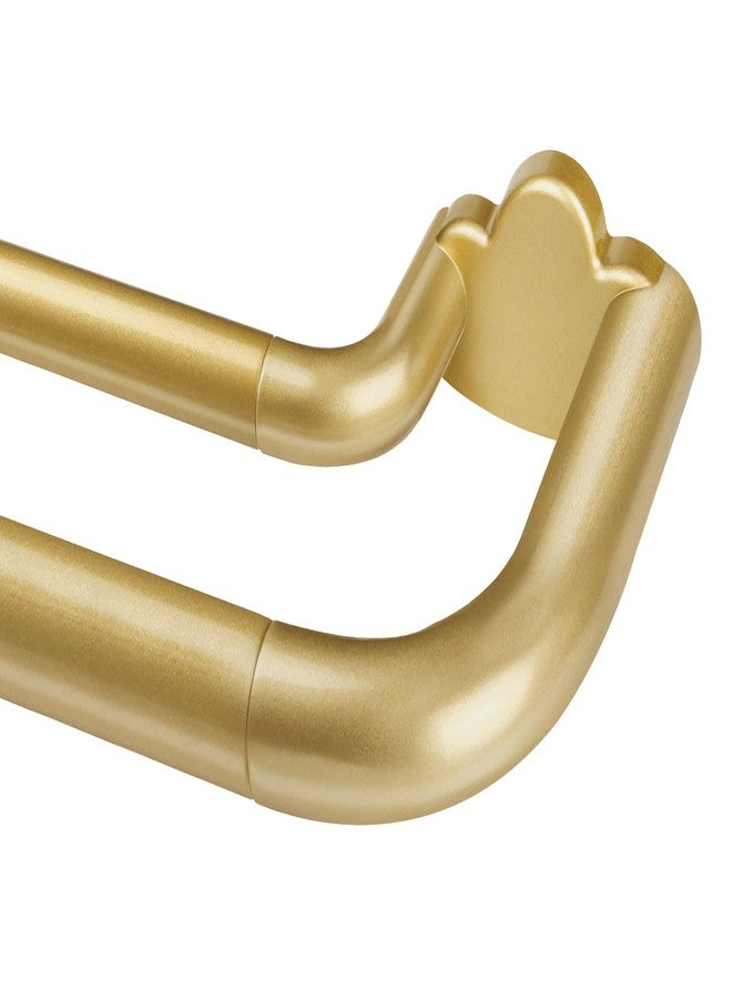 HOTOZON Double Curtain Rods 32 to 115 Inches, HOTOZON Blackout Double Curtain Rods for Windows 83 to 111 Inches (6.9-9.25 ft), Wrap Around Room Darkening Telescoping Drapery Rod, Gold - Image 1