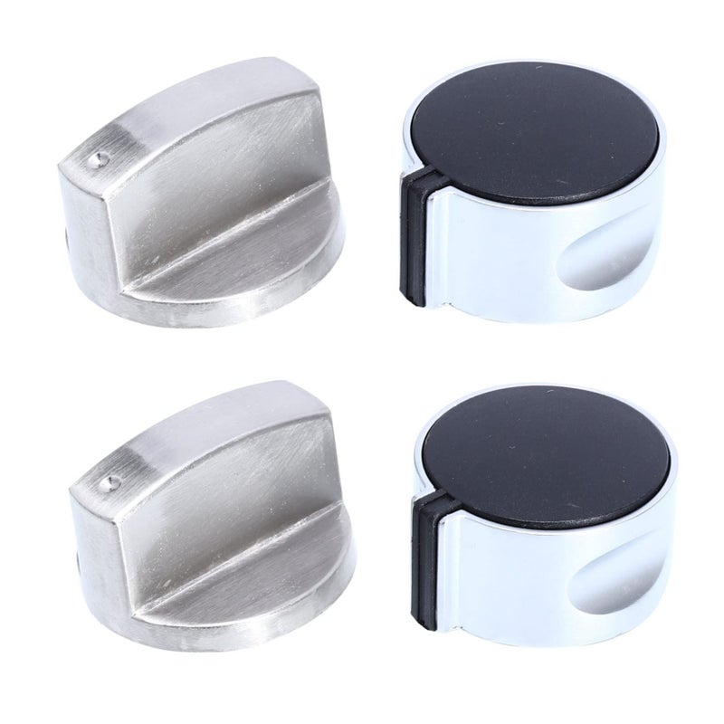 4 Pcs Black Gas Stove Control Knobs Replacement Easy Fit Burner Knobs - Image 2