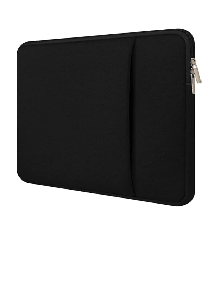 Laptop Sleeve Bag Compatible with MacBook Pro 16 inch 2025-2019 M4 M3 M2 M1 Pro Max Chip/Pro Retina 15 A1398 15-15.6 inch Notebook, Polyester Vertical Case with Pocket Black - Image 1