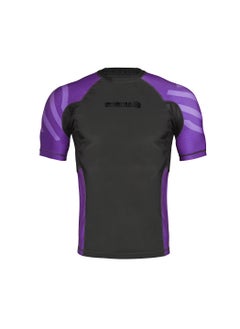 Sanabul  Essential Short Sleeve Compression Shirt For Men | Mma Wrestling Jiu Jitsu Bjj Base Layer Rash Guard | Workout Men'S Compression Shirt (X-Small, Purple)  - Image 1