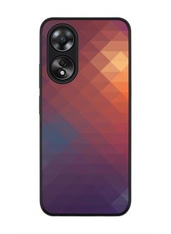 Rugged Black edge case for Oppo A58 4G, Slim fit Soft Case Flexible Rubber Edges Anti Drop TPU Gel Thin Cover- Copper Prism