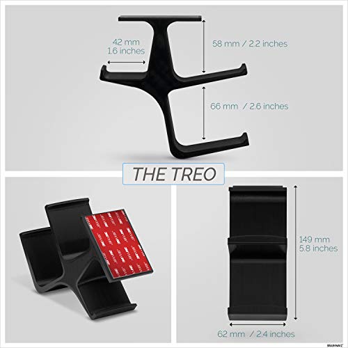 BRAINWAVZ The Treo - Under Desk/Shelf Dual Gamepad Controller & Headphone Hanger Holder Stand - Designed for Xbox ONE, PS4, PS3, PS5, Dualshock, DualSense, Switch, PC, Steelseries, Steam & More - Image 3