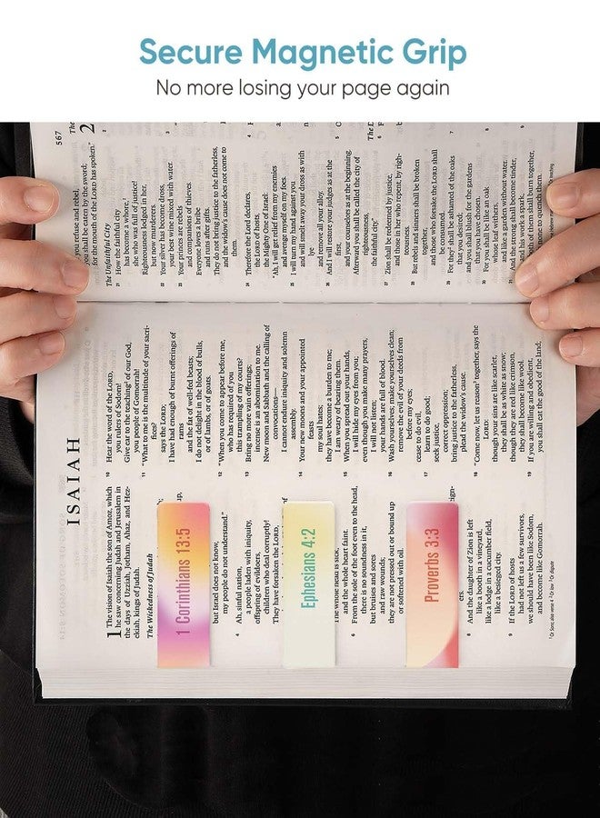 Morjor 8 Pcs Magnetic Bible Verse Bookmarks with Envelope, Mother's Day Christian Gift, Inspirational Christian Bookmarks, Bible Bookmarks for Women and Men, Love & Care 4 - Image 5