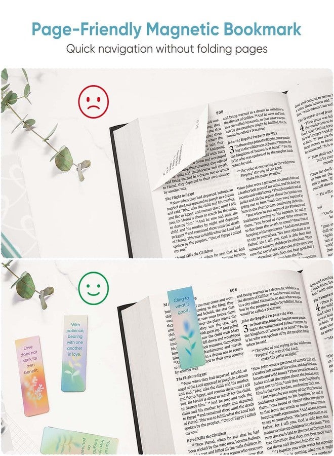 Morjor 8 Pcs Magnetic Bible Verse Bookmarks with Envelope, Mother's Day Christian Gift, Inspirational Christian Bookmarks, Bible Bookmarks for Women and Men, Love & Care 4 - Image 4
