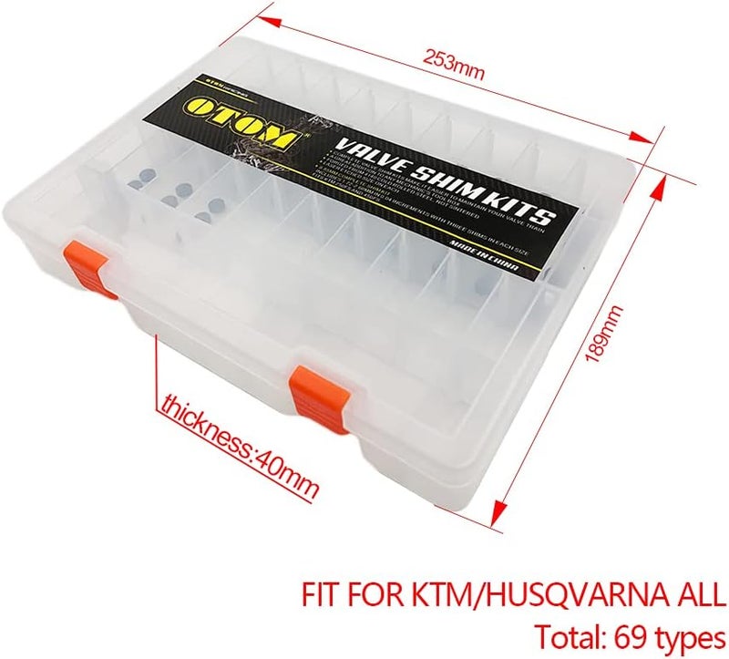 PROOTOM OTOM D8.85mm Thick 1.72mm-2.6mm Adjustable Valve Shim Kit for FC 250 350 450 250SXF FE 250 350 450 250EXCF 450EXC (69PCS), For K.T.M HUSQVARNA models.1 - Image 2