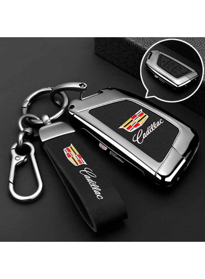 كاديلاك حالة حماية مفتاح السيارة المتقدمة مناسبة لكاديلاك XT5 ، XT6 ، CT6 ، XT4 ، XT ، SCT5 ، ATSL عالية الجودة مفتاح السيارة حالة القشرة المعدنية - Image 1