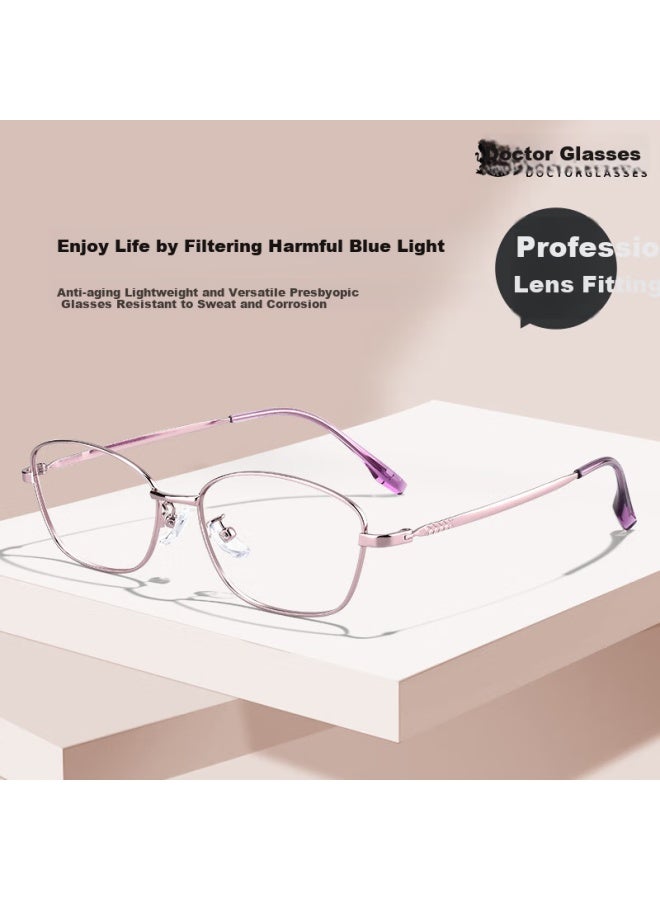 Oona Onna Anti-blue Light And Anti-radiation Reading Gl For Men And Women, High Definition, Presbyopic Gl, Purple, +1.00 Strength - Image 1