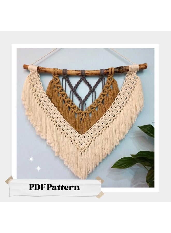 Antikiano A handcrafted decorative piece made from high-quality cotton cords, featuring a refined bohemian design with intricate knotting. It adds a touch of warmth and elegance to any wall. Perfect for decorating living rooms or bedrooms, bringing a natural and calming atmosphere to your space. - Image 1