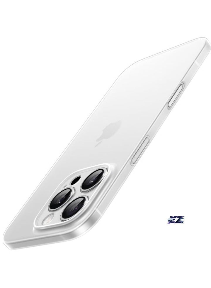 MUNTAQI Ultra-Slim 0.35mm Case for iPhone 16 Pro Max (6.9 Inch) – Lightweight Matte Finish, Full Camera Lens Protection, Minimalist Hard Cover (Frosted Clear) – Transparent, Shockproof, Sleek Design - Image 1