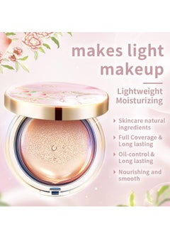 CATKIN PEACH BLOSSOM Skincare BB Cream Air Cushion Foundation Matte Oil control Concealer for All Skin Types Refillable Foundation Makeup 13g 3 C01  - Image 4