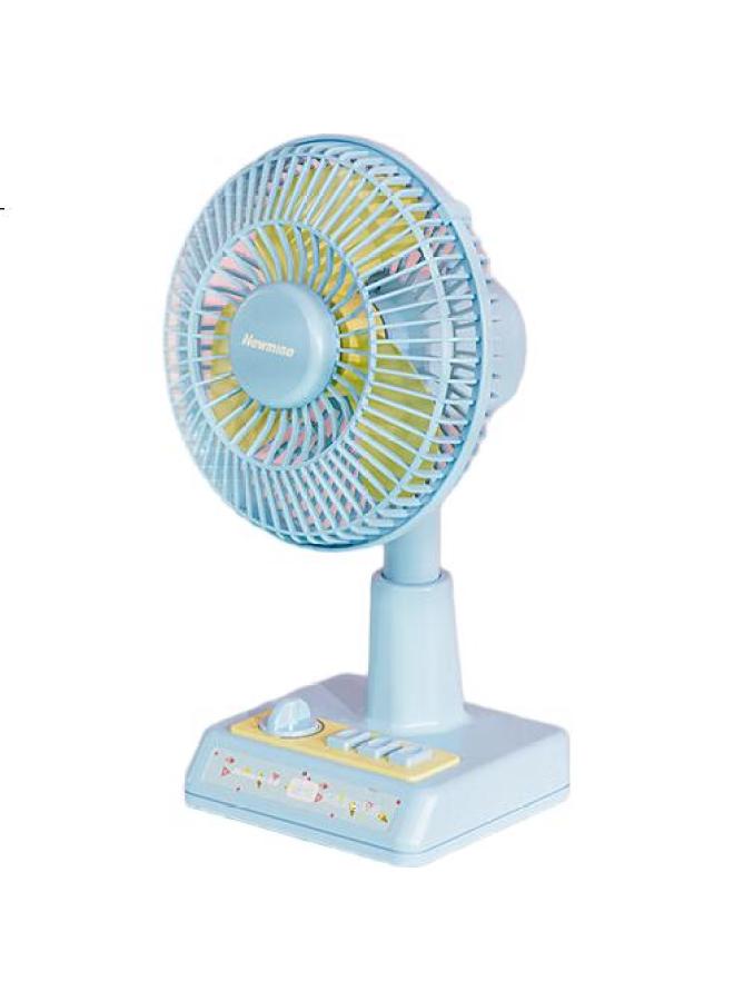 Newmine Desktop Fan Quiet Electric Fan Usb Rechargeable Long Battery Life Tabletop Oscillating Fan Large Fan Blade High Wind Power Cooling Fan Office Student Dormitory Portable Mini Fan Cherry Blossom - Image 3