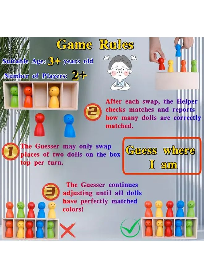 Cute Little People Guess Where I Am Game Interactive Puzzle Board For Family Party - Image 3