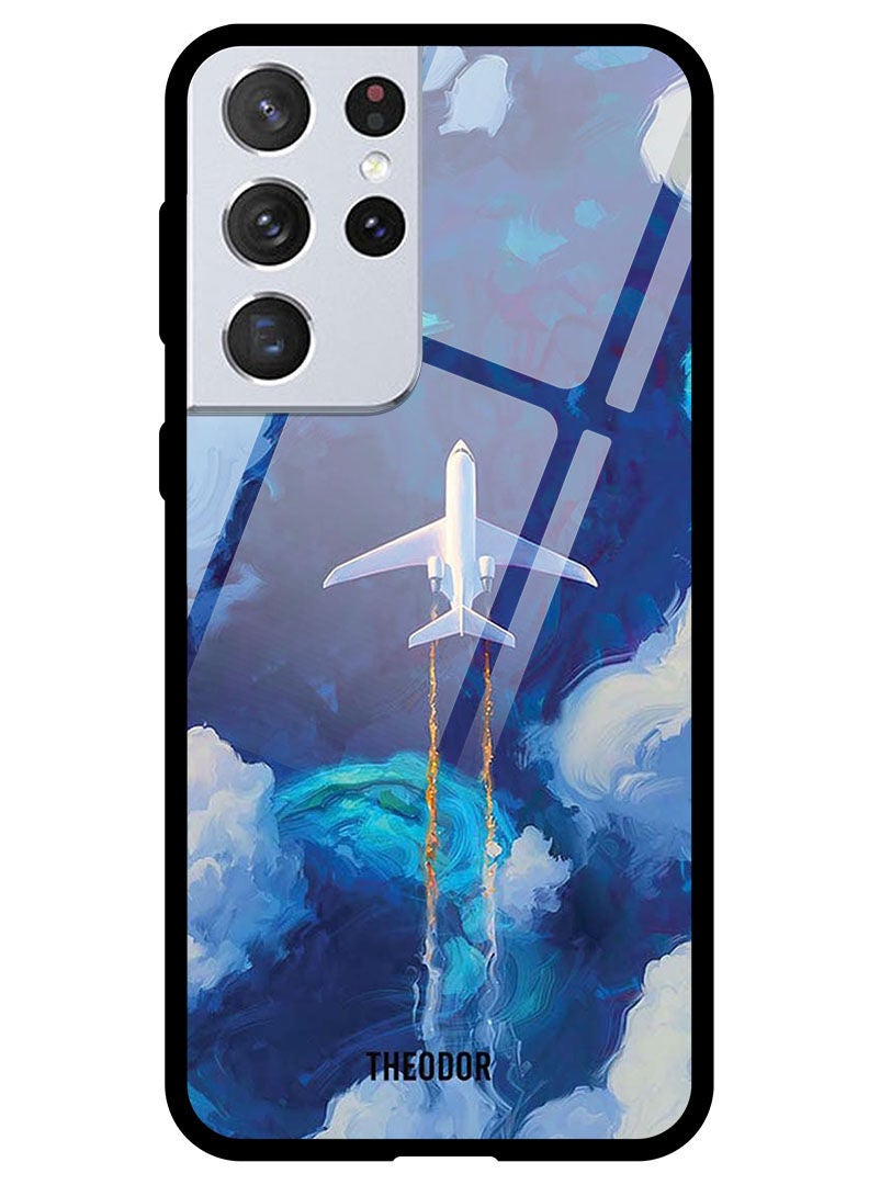 Theodor Protective Tempered Glass Case Cover Samsung Galaxy S21 ULTRA Flight - Image 1