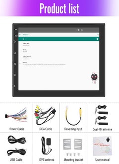 Podofo AI Voice Car Multimedia 7 Inch QLED 8-core 8+128G Android 10.0 Car Radio Autoradio Android Auto Carplay Wifi/4G DSP/EQ/Hi-Res BT FM AHD DAB+