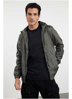 trendyol Khaki Regular Fit Hooded Seasonal Jacket Raincoat Windbreaker Coat TMNAW25MO00026  - Image 3