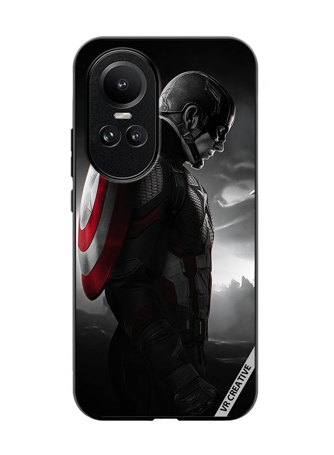 VR CREATIVE Protective Case Cover For Oppo Reno 10 Captain America Design Multicolour - Image 1