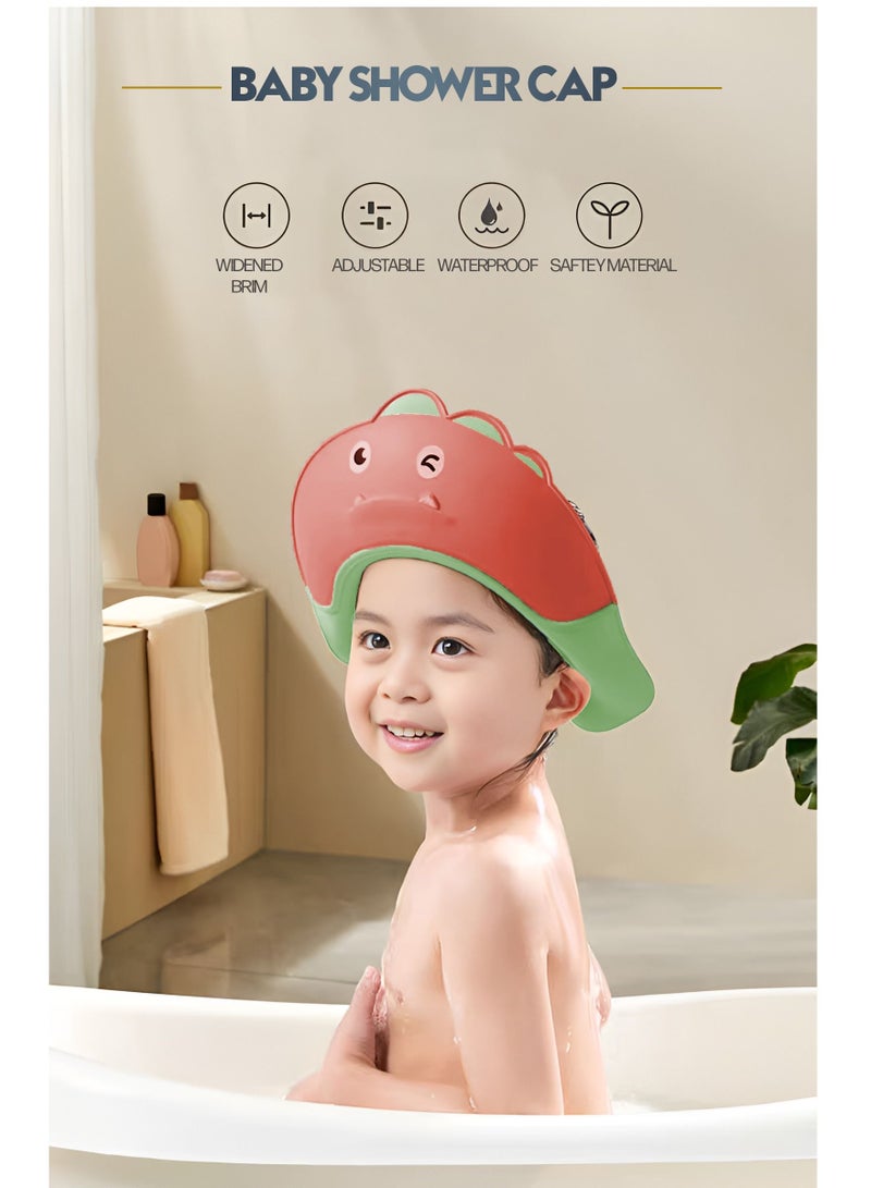 Baby Adjustable Shower Cap with Widened Brim and Diversion Design for Boys and Girls - Image 5
