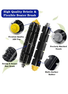 SYOSI SYOSI 2 Sets  Replacement Brushes Fit for iRobot Roomba 600 and 700 Series 614 620 630 635 640 645 650 655 660 675 680 690 695 760 770 780 Vacuum Cleaner Bristle & Flexible Beater Brush  - Image 3