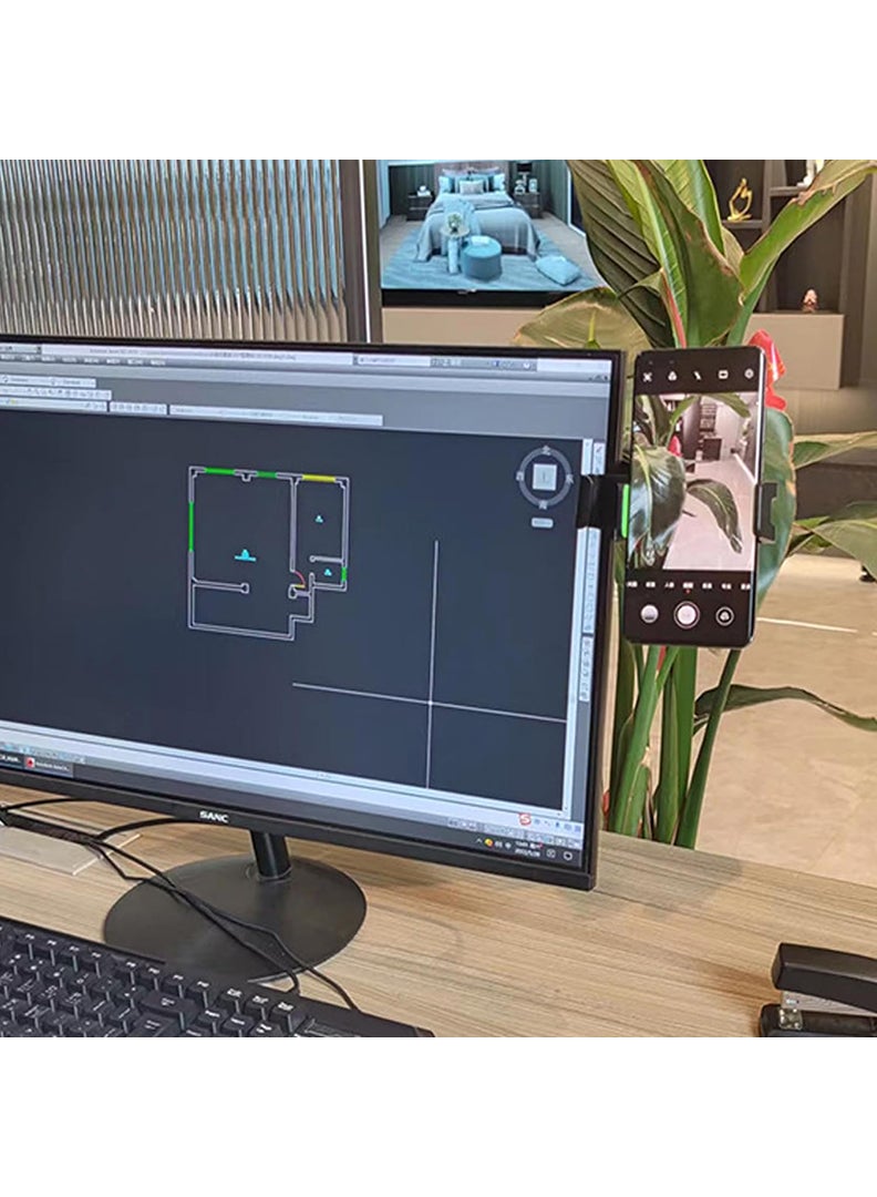 Theodor حامل هاتف بمشبك | مشبك تثبيت عالمي للهاتف في السيارة بدون استخدام اليدين - حامل للهاتف المحمول يدور 360 درجة متوافق مع الهواتف مقاس 4.7-6.9 بوصة - Image 5