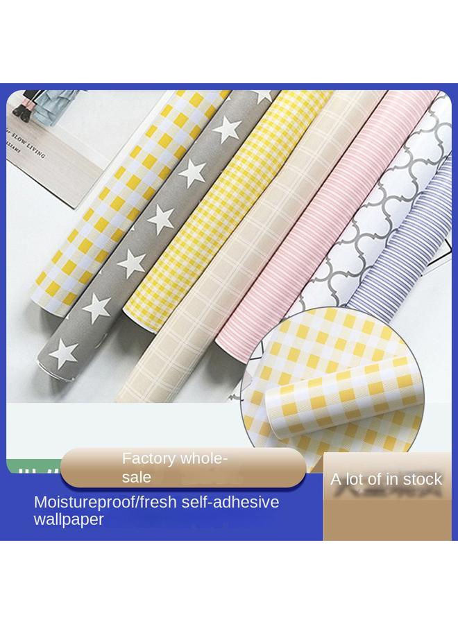 Bluejw Star Cartoon Bedroom Room Dormitory Wall Sticker Plaid Wallpaper Pvc Desktop Wardrobe Self Sticker - Image 2